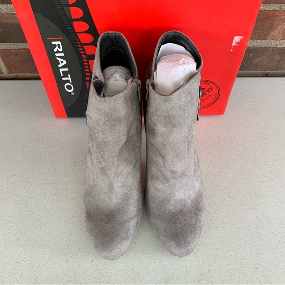 Rialto Women’s Cairo Fabric Closed Toe Ankle Boots, Light Grey US 9.5 M NEW - Picture 2 of 10